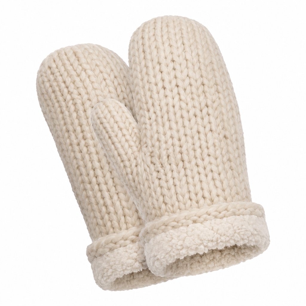 Hand Knit Wool, Sherpa Fleece Lined Mittens – Tibetan Socks
