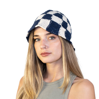 Hand Knit Cotton Crochet Summer Bucket Hat for Men and Women