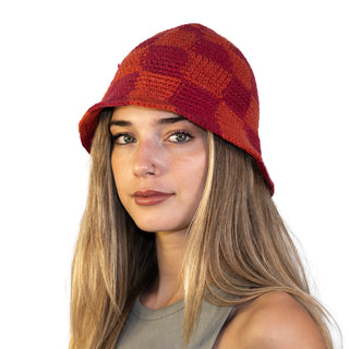 Hand Knit Cotton Crochet Summer Bucket Hat for Men and Women