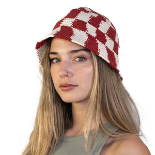 Hand Knit Cotton Crochet Summer Bucket Hat for Men and Women