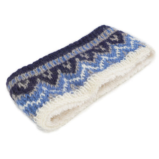 Hand Knit Wool Fleece Lined Head Band Ear Warmer