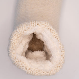 Knitted Wool Indoor and Outdoor Bootie with Sheepskin Insole and Natural Rubber Outsole