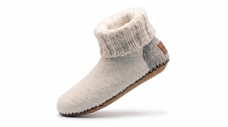 Handmade Wool Bootie Slipper Tibetan Socks Rubber Soles