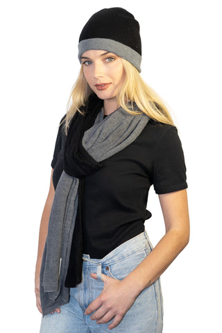 handmade yak wool two tone gradient shawl scarf