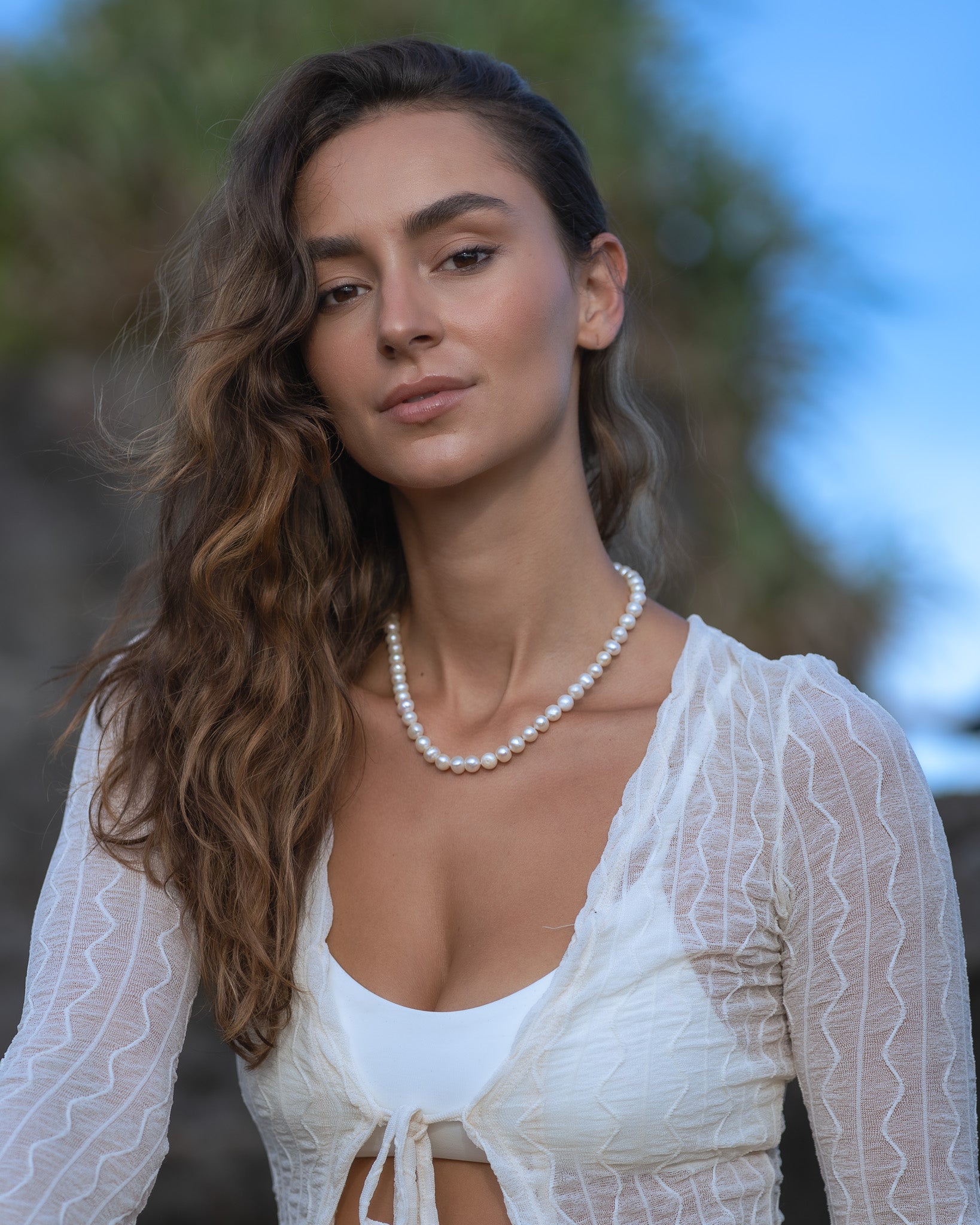 Freshwater pearl necklaces