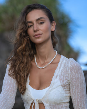 Freshwater pearl necklaces