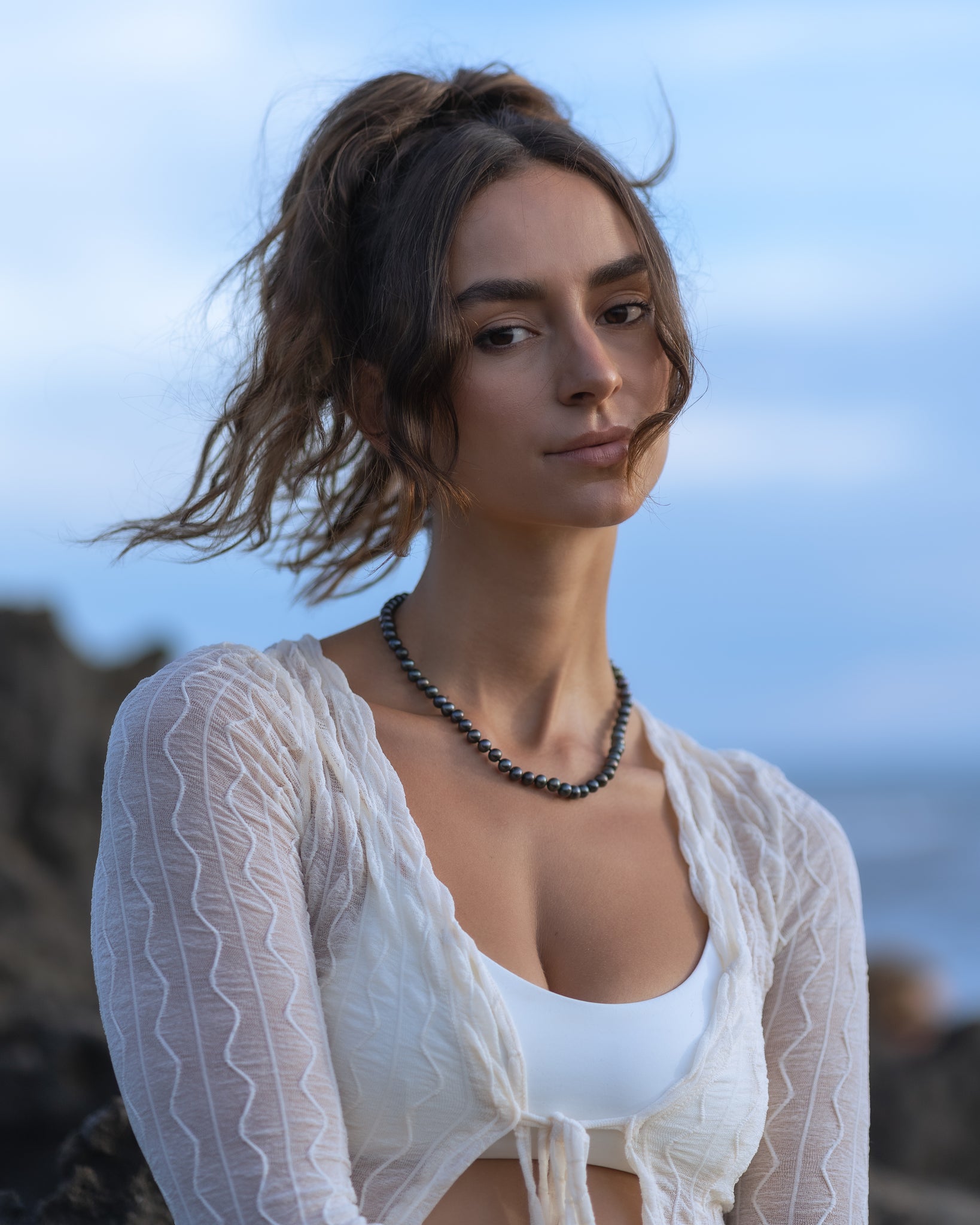 Freshwater pearl necklaces