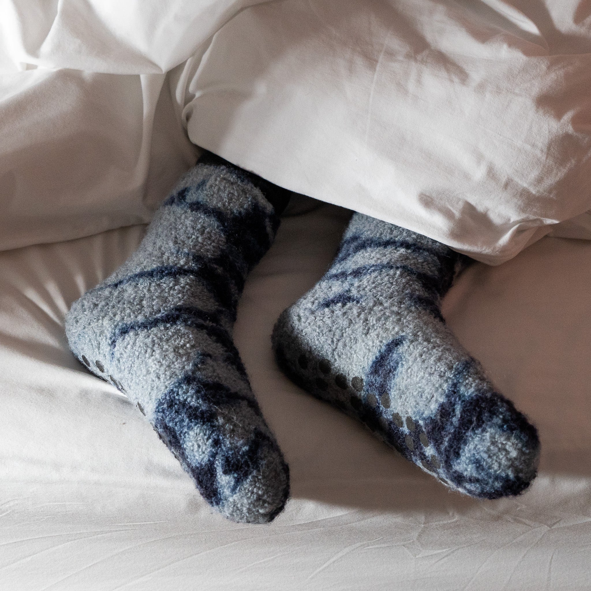 Fuzzy Wool Sherpa Lined Slipper Socks