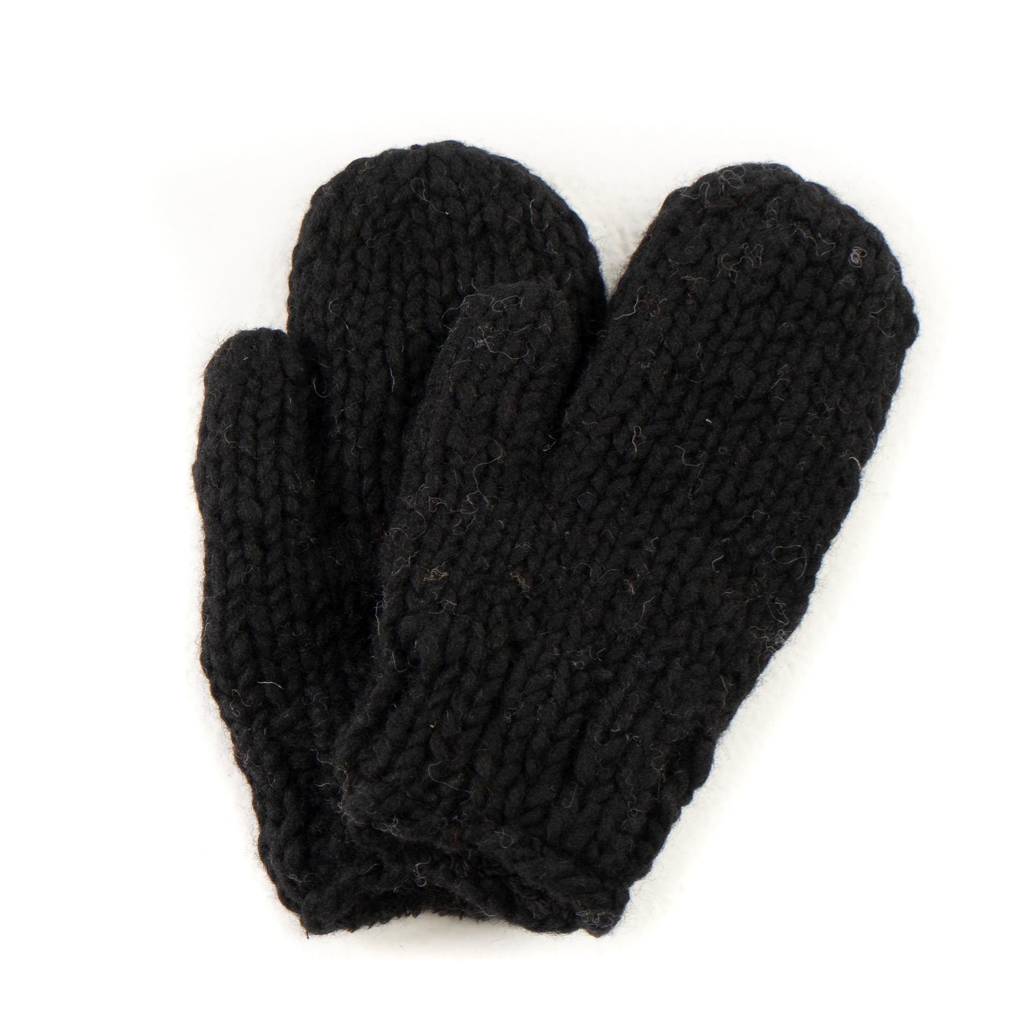Hand Knit Wool, Sherpa Fleece Lined Mittens
