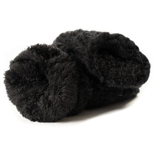 Hand Knit Wool, Sherpa Fleece Lined Mittens